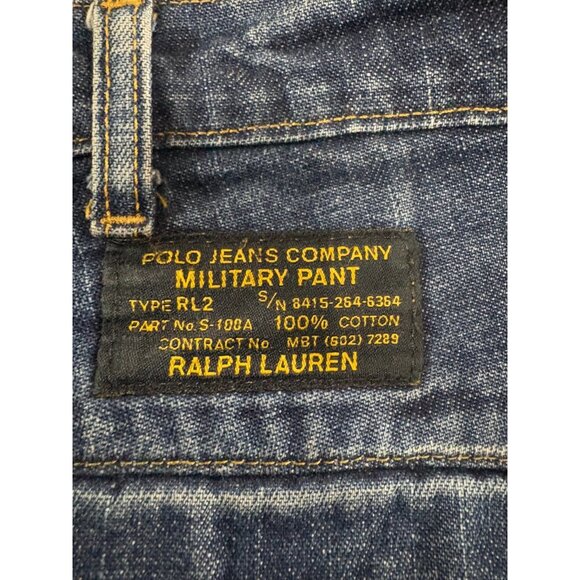 Polo Ralph Lauren RL2 Military Stash Cargo denim Jeans Pants size 36 x32 - Picture 5 of 7